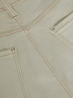 Ruth High Rise Straight Raw Hem Macadamia