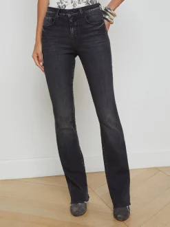 Ruth High Rise Straight Raw Obsidian