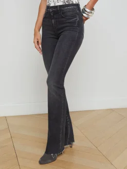 Ruth High Rise Straight Raw Obsidian