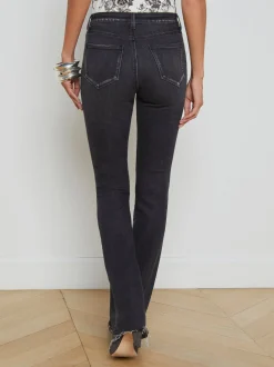 Ruth High Rise Straight Raw Obsidian