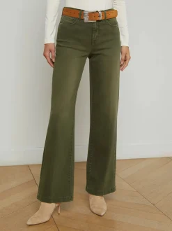 Scottie High Rise Wide Leg Picholine