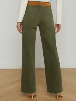 Scottie High Rise Wide Leg Picholine