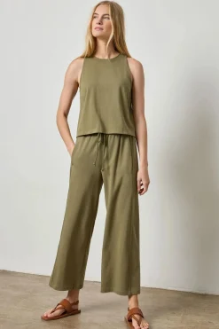 Seamed Wide Leg Pant Kelp