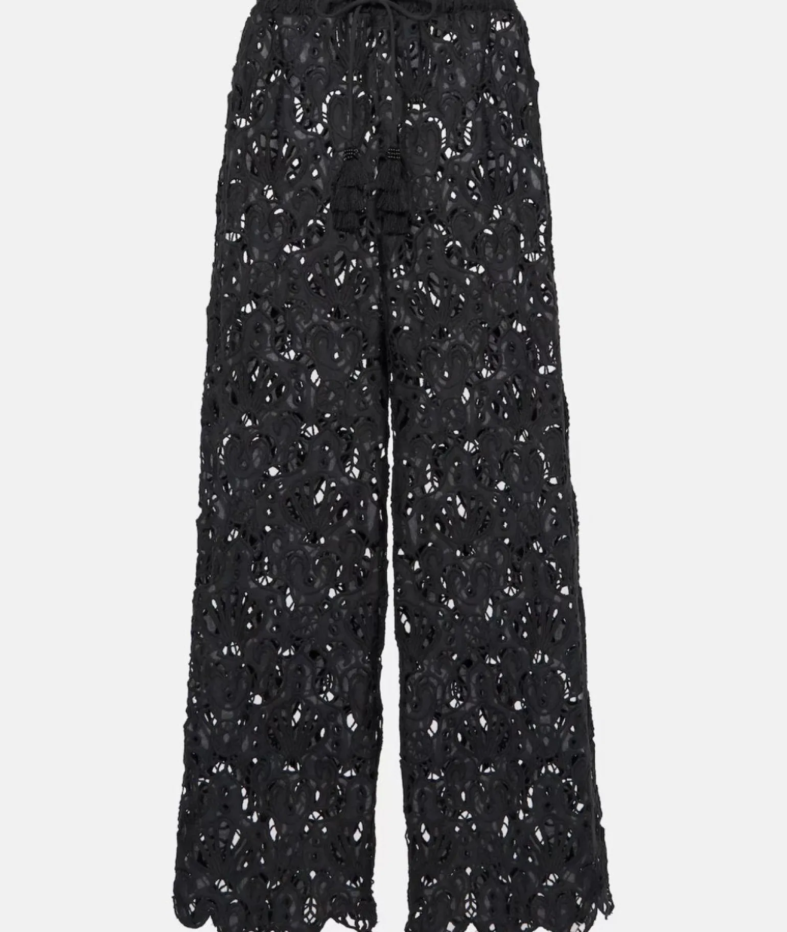 Seashell Eyelet Pants Black