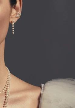 Short Cascading Akoya Pearl Earrings