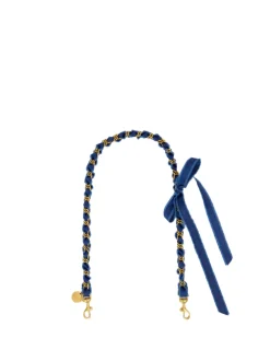 Shoulder Strap Navy Frayed Ribbon