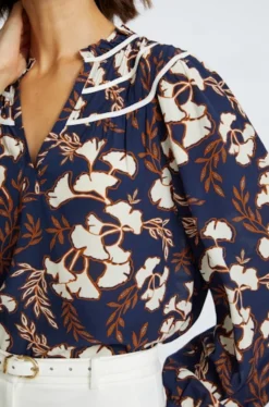 Solange Top Ginko Block Print