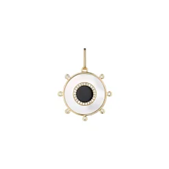 Soleil Mother of Pearl and Onyx Charm