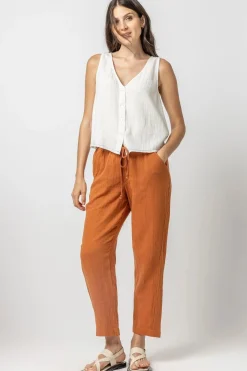 Straight Leg Gauze Pant Sienna