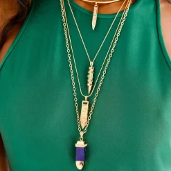 Strong Lapis Carved Sun Ray 16-18