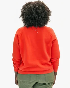 Sweatshirt Blood Orange w/ Cream Oui