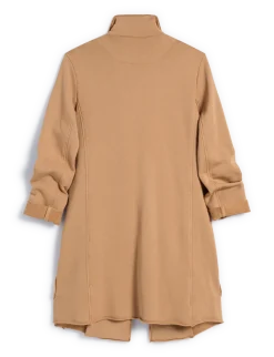 Sweatshirt Trench Coat Camel
