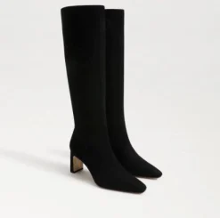 Sylvia Knee High Boot Black Suede