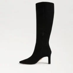 Sylvia Knee High Boot Black Suede