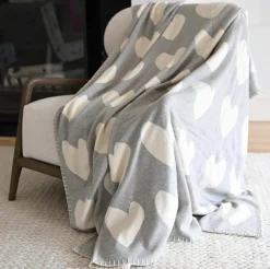 The Blanket Imperfect Heart Heather Grey