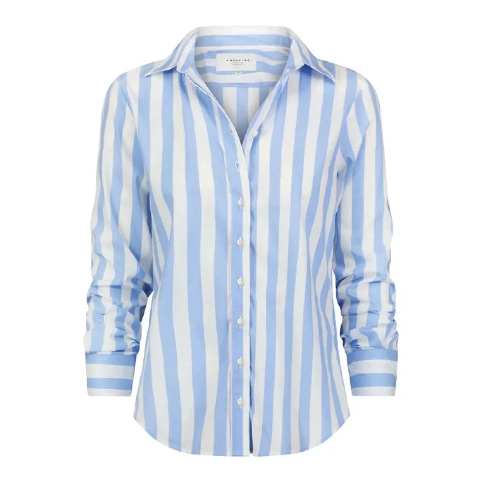 The Boyfriend Shirt Wide Sky Blue/White Stripe