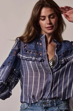 The Danielle Shirt Chambray Stripe