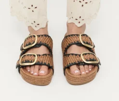 Theo Two Band Sandal Brown/Black