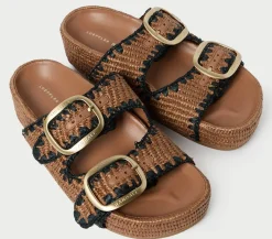 Theo Two Band Sandal Brown/Black
