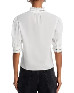 The Ruffle Collar Top White
