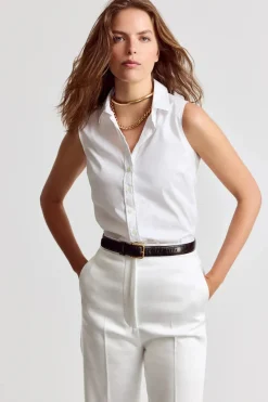 The Sleeveless Shirt White