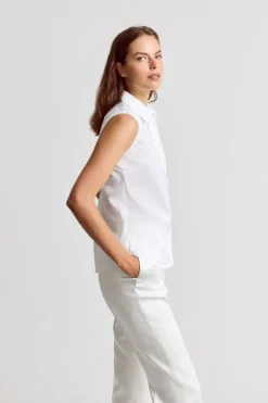 The Sleeveless Shirt White