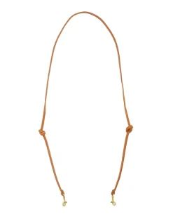 Thin Knotted Crossbody Strap Cuoio