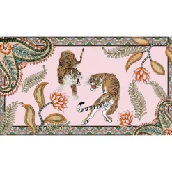 Tiger & Jungle Cashmere Scarf Rose