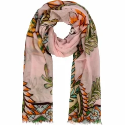 Tiger & Jungle Cashmere Scarf Rose