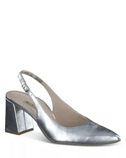 Toluca Sling Pumps Metallic