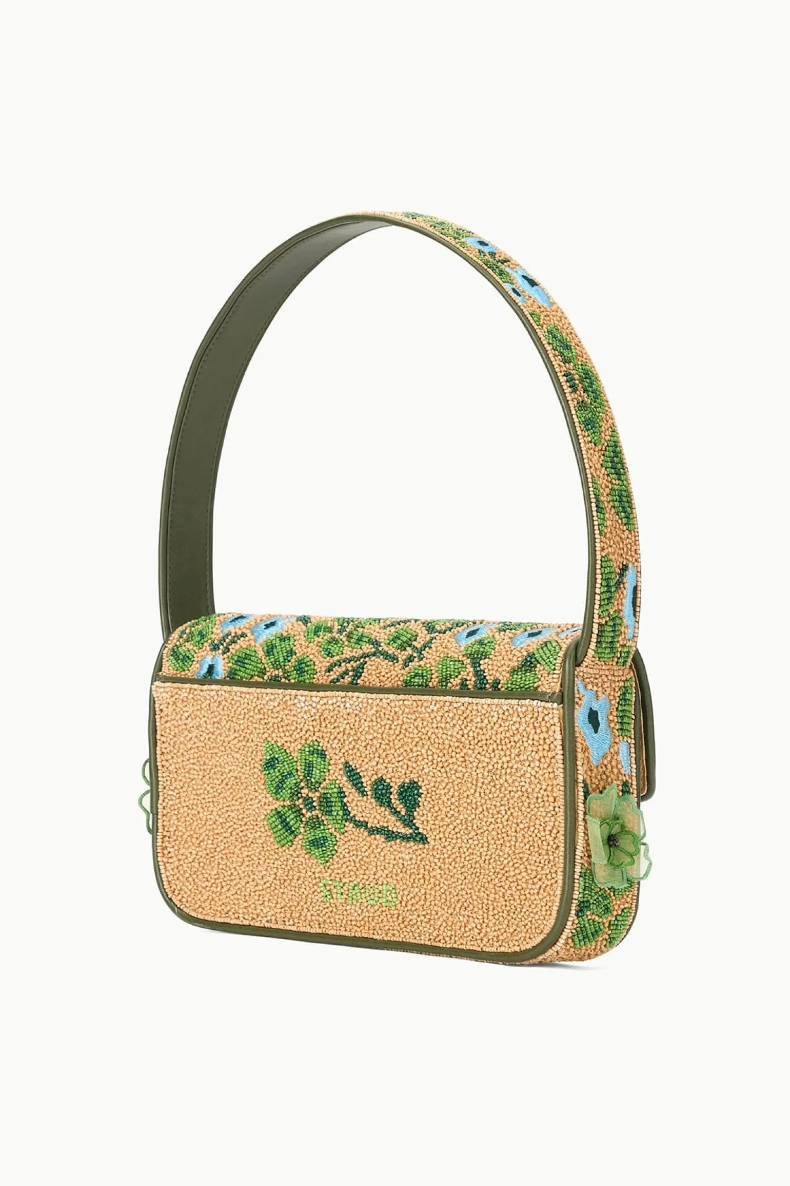 Tommy Beaded Bag Moss Floral Tapestry