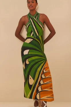 Toucan Tree Dress Green