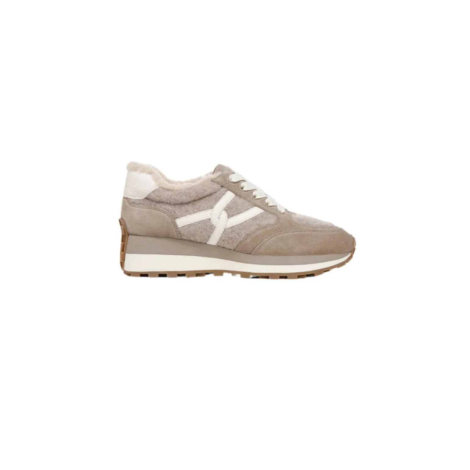 Valentina Shearling Sneaker Cobblestone