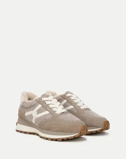 Valentina Shearling Sneaker Cobblestone