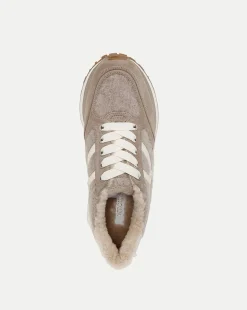 Valentina Shearling Sneaker Cobblestone