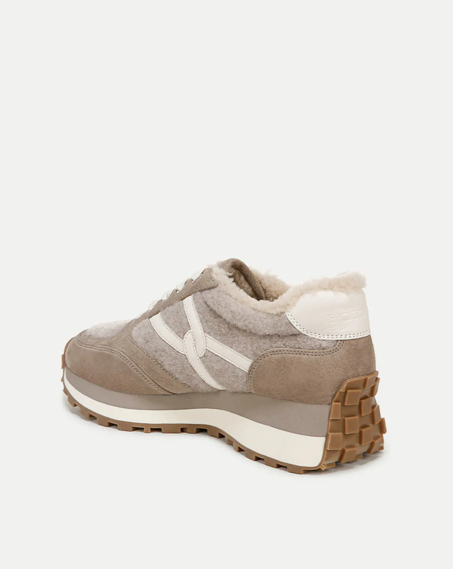 Valentina Shearling Sneaker Cobblestone