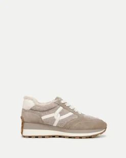 Valentina Shearling Sneaker Cobblestone