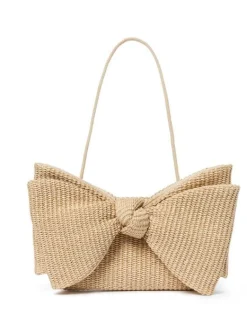 Valerie Bow Clutch Natural