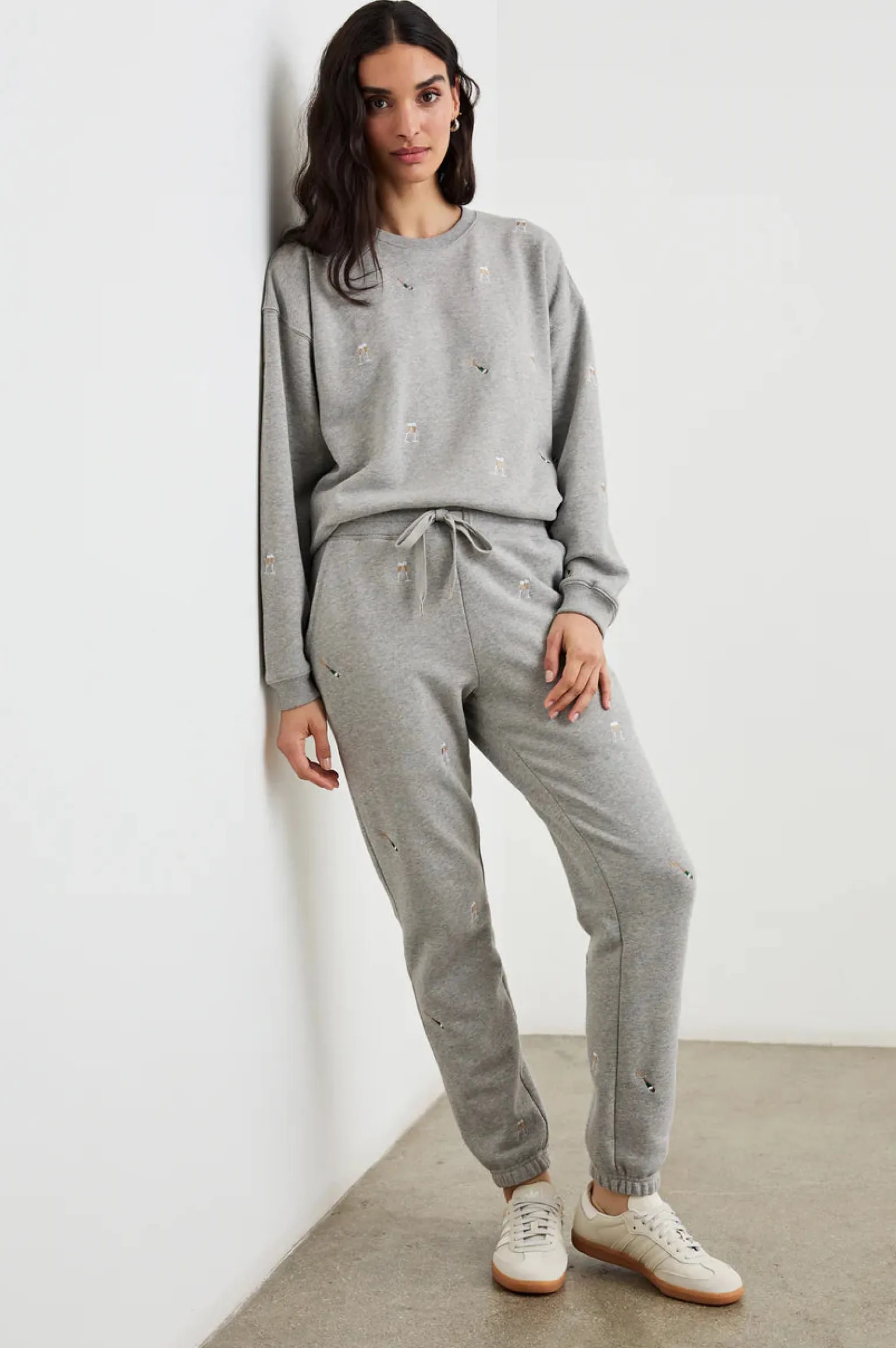 Varsity Sweatshirt Champagne Embroidery