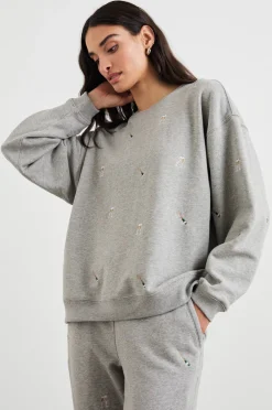 Varsity Sweatshirt Champagne Embroidery