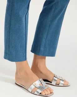 Via Slide Sandal Silver