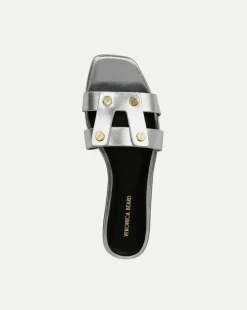 Via Slide Sandal Silver