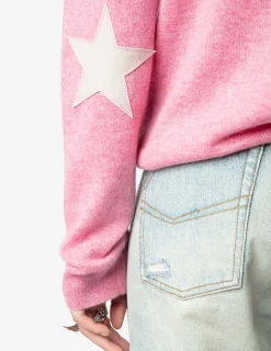 Vivi Patch Cashmere Sweater Phlox