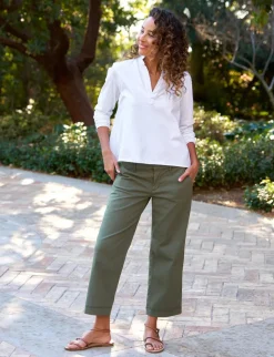 Westport Italian Wide Leg Chino Army
