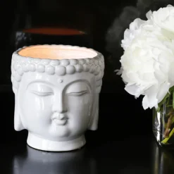 White Buddha Candle