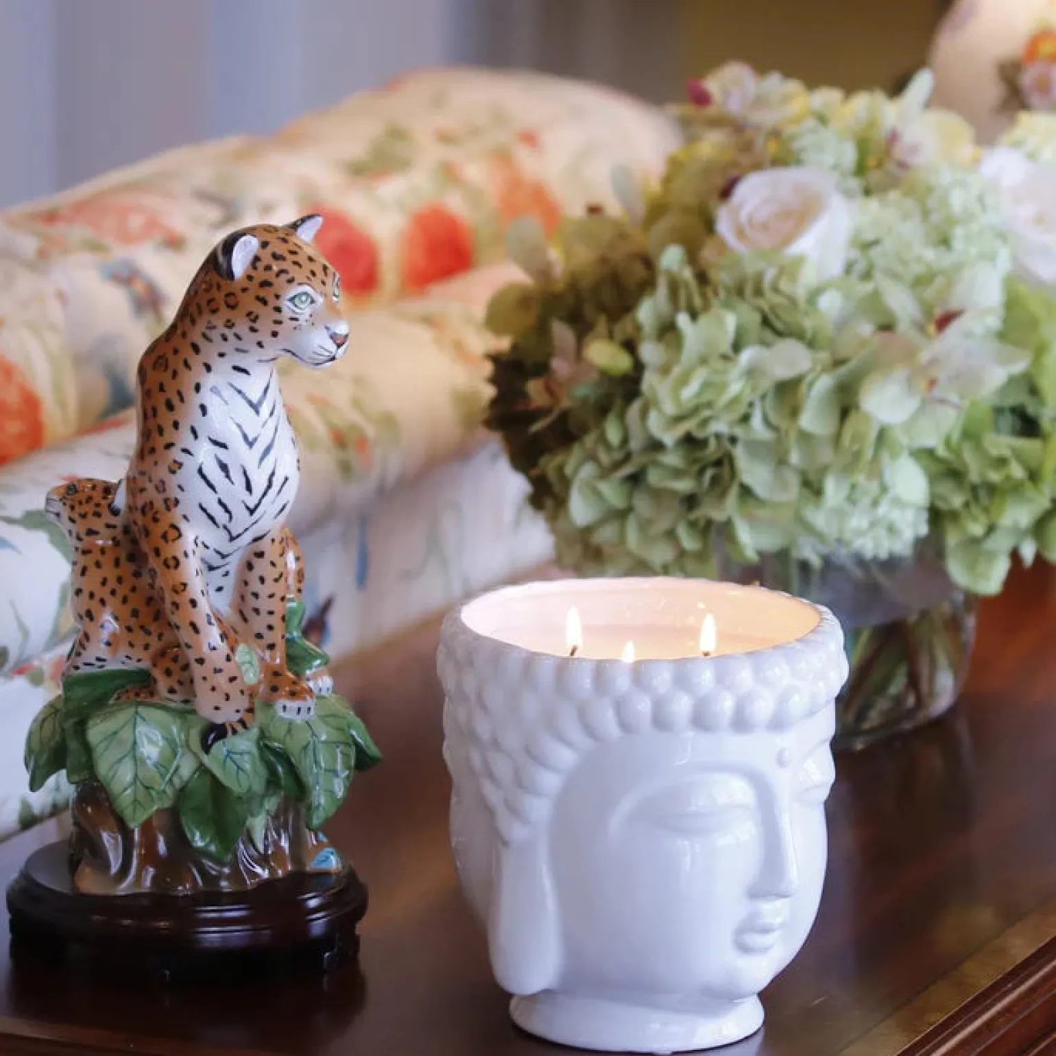 White Buddha Candle