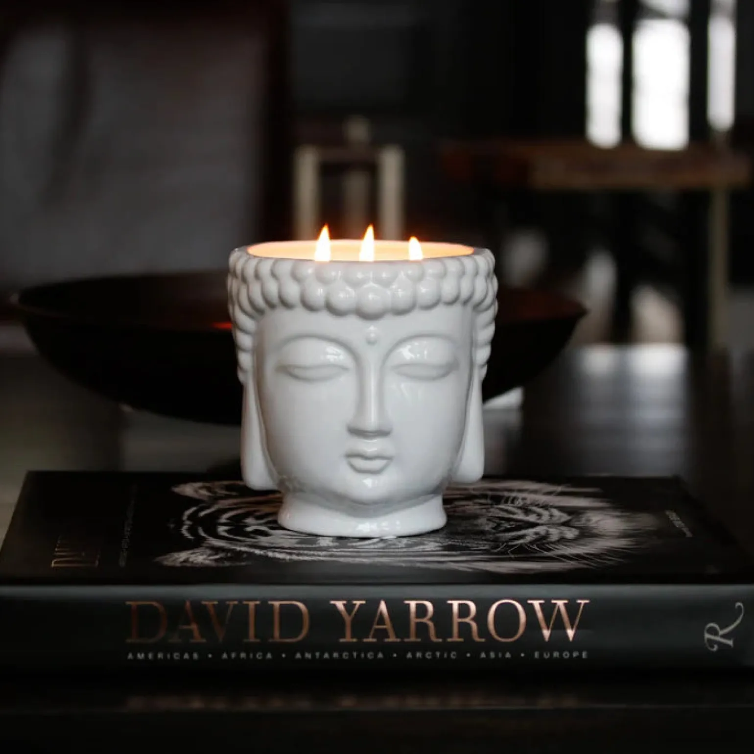 White Buddha Candle