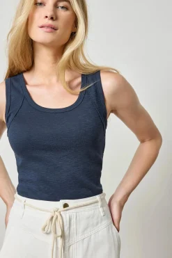 Wide Strap Tank Navy