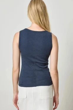 Wide Strap Tank Navy