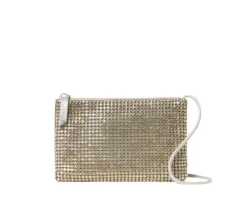 Yasmine Flat Clutch Gold Diamanté